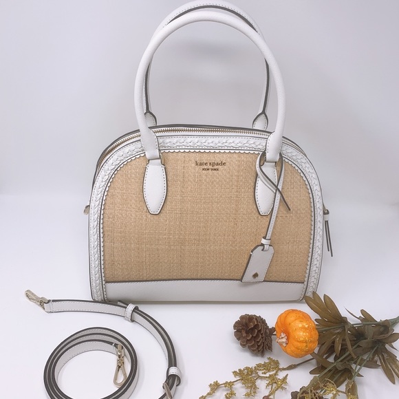 ❗️SALE❗️Kate Spade Reiley Straw Large Dome Satchel - Picture 4 of 7